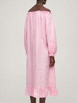 Thumbnail for your product : Sleeper Loungewear Off-the-shoulder Linen Dress