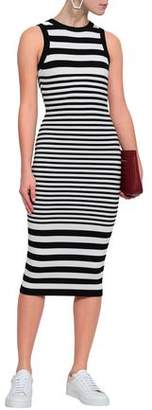 Milly Striped Jacquard-knit Midi Dress