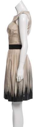 Reiss Brushstroke Print A-Line Dress