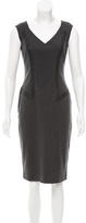 Thumbnail for your product : Blumarine Leather-Accented Wool Dress w/ Tags