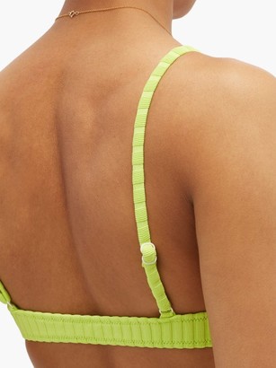 Solid & Striped The Rachel Ribbed Bikini Top - Green