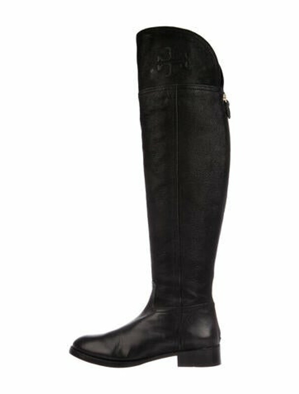 Tory Burch Leather Riding Boots Black ShopStyle