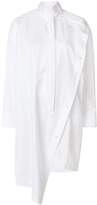 Valentino asymmetric buttoned long-line shirt