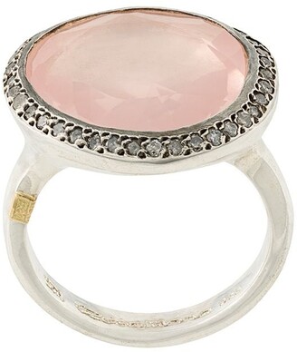 Rosa Maria Pink Quartz And Diamond Cocktail Ring