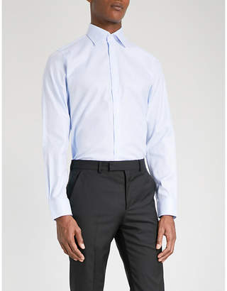 Thomas Pink Checked super slim-fit cotton shirt