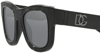 Dolce & Gabbana Eyewear Logo-Detail Square-Frame Sunglasses