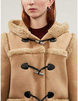 Thumbnail for your product : Sandro Shearling-trim sheepskin duff coat