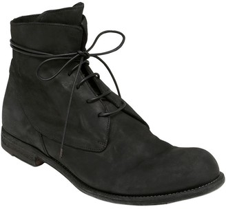 Officine Creative Washed Horse Leather Lace-up Boots