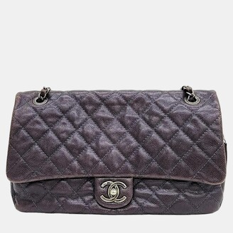 Chanel Paris-Bombay Black Aged Quilted Calfskin Pondicherry Flap Bag