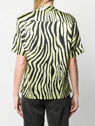 Laneus Zebra Print Shirt