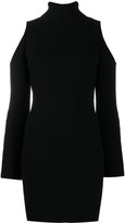 Thumbnail for your product : Elisabetta Franchi Cold-Shoulder Roll Neck Dress
