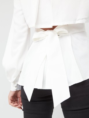 Very Button Through Back Detail Blouse Ivory