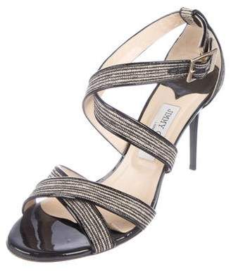 Jimmy Choo Crossover Woven Sandals