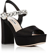Thumbnail for your product : Miu Miu Women's Crystal-Embellished Platform Sandals