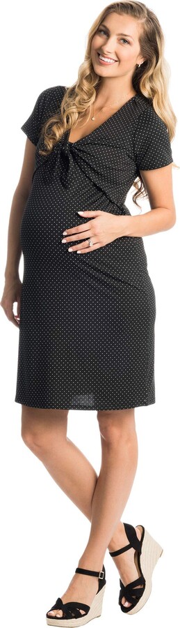 short sleeve tie front dress