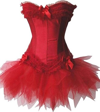 KUOSE Women's Moulin Rouge Boned Corset Top Burlesque Fancy Dress Plus Size  S-6XL - ShopStyle Shapewear