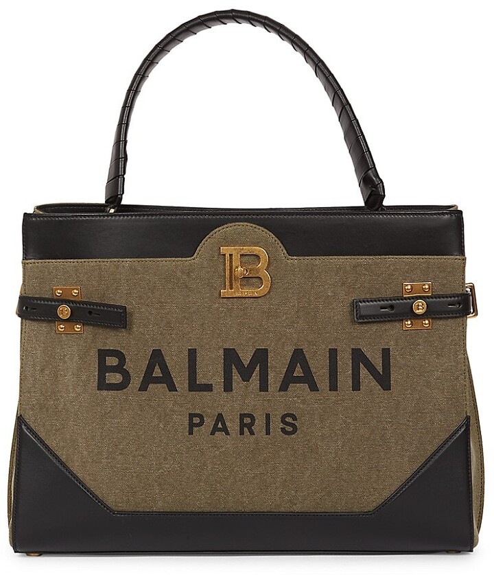 Balmain B Buzz Python-Embossed Top-Handle Bag - ShopStyle