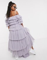 Thumbnail for your product : Lace & Beads Lace & Beads layered tulle maxi dress in lilac