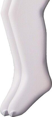 Jefferies Socks Microfiber Tights 2-Pack (Infant/Toddler/Little Kid/Big Kid) (White/White) Hose