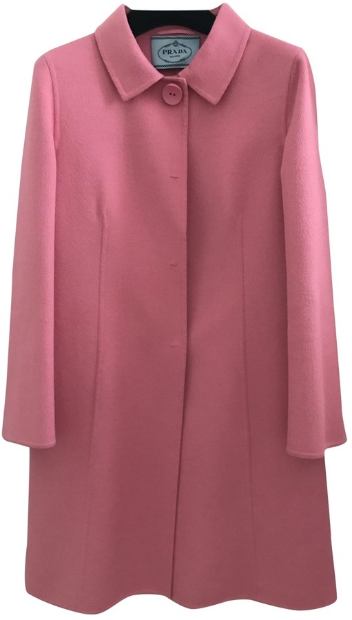 prada pink coat