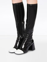 Thumbnail for your product : Miu Miu Patent-Leather Block Heel Boots