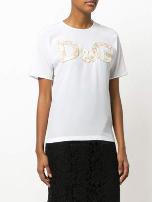 Dolce & Gabbana floral brocade logo T-shirt