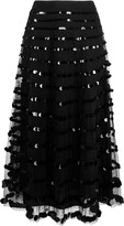 Sequin-Embellished Tulle Midi Skirt 