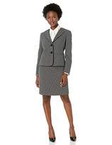 Le Suit Womens Plus Size Crossdye Melange 2 Button Skirt Suit