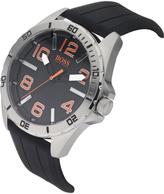 Thumbnail for your product : HUGO BOSS Black Dial, Stainless Steel Case and Black Rubber Strap Mens Watch