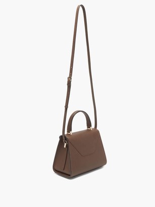 Valextra Iside Stone-clasp Leather Bag - Brown