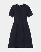 Thumbnail for your product : Lafayette 148 New York Wool Silk Crepe Flared Dress