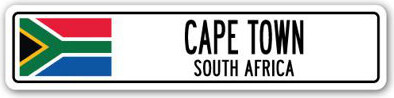 Bojorquez Cape Town, South Africa Flag Aluminum Street Sign