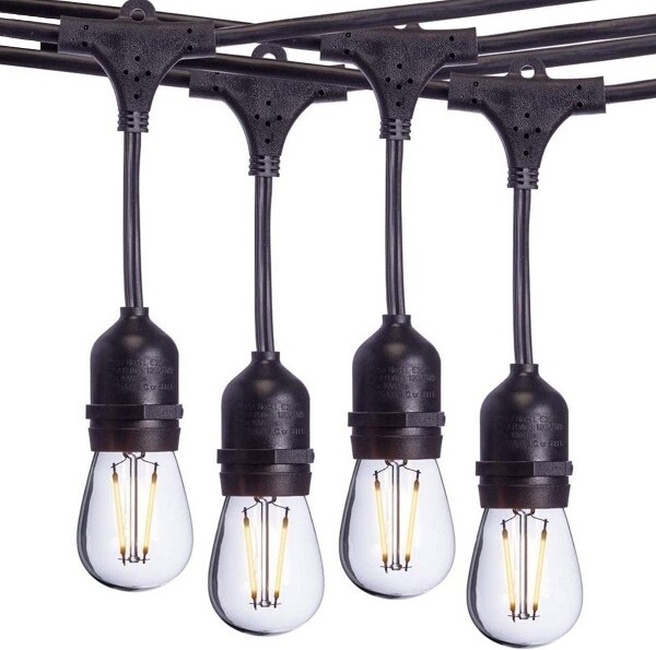 Sterno Home SternoHomeVintage-StyleOutdoorLEDStringLights,Black,48Feet