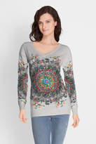 DESIGUAL Pull manches longues col V