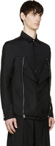 Thumbnail for your product : Hood by Air Black Blazer Lapel Shirt