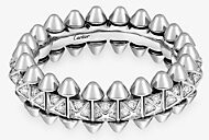 Cartier White Gold Clash De 18ct White-Gold and 0.31ct Brilliant-Cut Diamond Ring 45mm