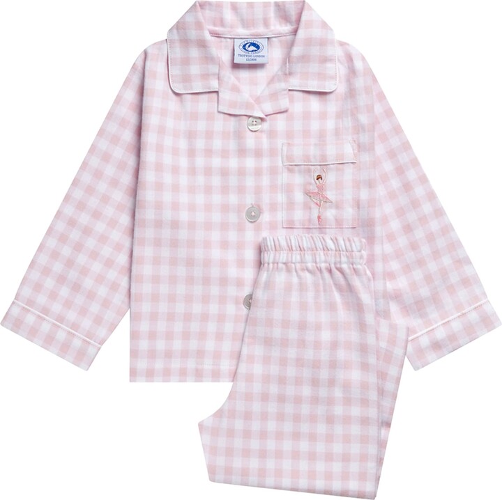 Felix Trotters Pyjamas John Lewis Baby London Check Pyjamas, Blue