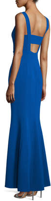 Laundry by Shelli Segal Sleeveless Embellished-Waist Gown, Jubilee Blue