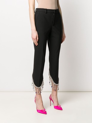 Area Cropped Embellished Trousers