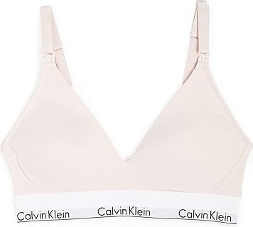 Calvin Klein Women's Modern Cotton Lightly Lined Triangle Nursing Bra  (Nymph's Thigh) Women's Bra - ShopStyle