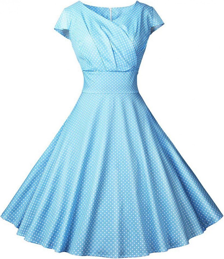 GownTown 1950s Vintage Womens Dress Bowknot Audrey Hepburn Style Party Dresses 