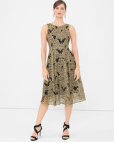 Thumbnail for your product : White House Black Market Metallic Lace Midi Fit-and-Flare Dress