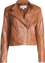Thumbnail for your product : MICHAEL Michael Kors Cropped Leather Jacket