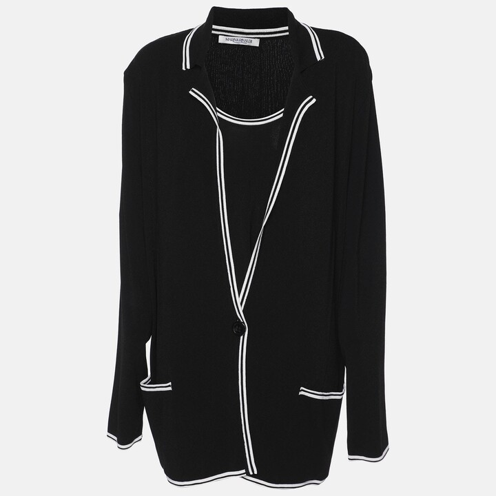 Marina Rinaldi Black Jersey Cardigan Set