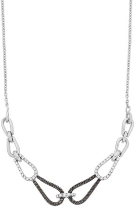 Simply Vera Vera Wang Sterling Silver 1/3 Carat T.W. Black & White Diamond Chain Necklace