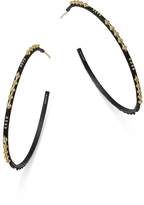 Thumbnail for your product : Armenta 18K Gold & Blackened Sterling Silver Old World Crivelli Champagne Diamond Hoop Earrings