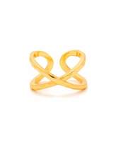 Thumbnail for your product : Gorjana Elea Crisscross Ring, Gold, Size 6