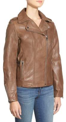 LAMARQUE Terri Lambskin Leather Moto Jacket