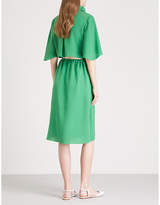 Thumbnail for your product : Sandro Ruffled crepe wrap dress