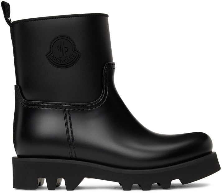 Moncler Black Matte Rubber Boots ShopStyle